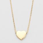 Just Right Gold Tone Heart Pendant Necklace.JPG